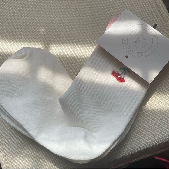 UO Socks with Cherry Icon - Picture 2 of 3